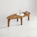 Ver imagem 3 de Mesa de Centro Laminada Folha Orgânico 100% MDF 90x40cm Montreal Marrom
