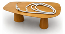 Ver imagem 3 de Mesa de Jantar Orgânica Essenza Duo Cone 244x137cm em MDF Freijó