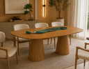 Ver imagem 1 de Mesa de Jantar Orgânica Essenza Duo Cone 244x137cm em MDF Freijó