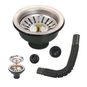 Ralo Valvula Dreno de Pia 10x10 Filtro Sifao Tubo de Escoamento Cesto Cozinha Lavanderia Lavabo Casa