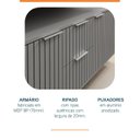 Ver imagem 5 de Armário para Banheiro Suspenso Ripy 100cm