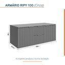Ver imagem 3 de Armário para Banheiro Suspenso Ripy 100cm