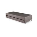 Ver mais imagens de Bicama Box Solteiro Courino Linho Marrom 88x188x28 Cm com Colchão Auxiliar Ecoflex