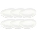 Ver imagem 1 de Jogo 6 Pratos Oval Branco Vidro Opalino Steak Essenza 30x26cm Servir Mesa Posta