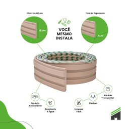 Painel Ripado Eva Laminado Autocolante 10cm Play | Valor do Metro Creme - 4