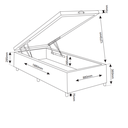 Ver imagem 3 de Base Box Bau Solteiro Ravena (43x88x188cm) Turkey Azul - Casa Giulia