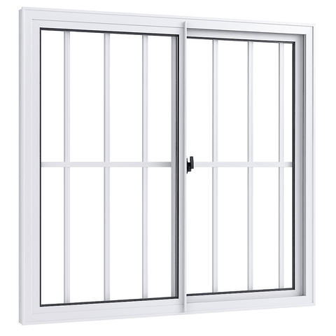 Janela de Correr Alumínio Branco 02f C/grade Classic