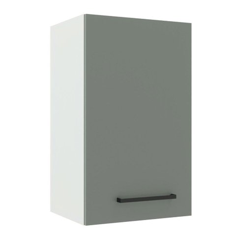 Armário de Cozinha Aéreo 40 cm 1 Porta Branco/Cinza Agata Madesa