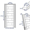 Ver imagem 3 de Kit Porta de Madeira Maciça 215x97cm Batente 14cm Ekos Abertura Esquerda Branco Uniportas