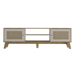 Kit 2 Peças Rack para TV até 75 Polegadas Charlotte com Estante Match - 13