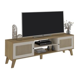 Kit 2 Peças Rack para TV até 75 Polegadas Charlotte com Estante Match - 14