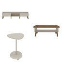 Ver imagem 2 de Conjunto Sala de Estar Rack para Tv até 75 Pol com Led e Mesa de Centro Lucca com Mesa de Apoio Chic