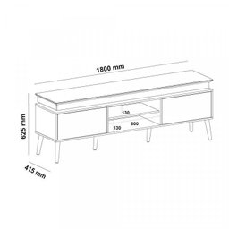 Conjunto Sala de Estar Rack para Tv até 75 Pol com Led e Mesa de Centro Lucca com Mesa de Apoio Chic - 19