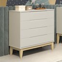 Ver imagem 2 de Cômoda Gaveteiro Classic Elfe Areia Acetinado Natural - Reller