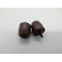 Ver imagem 4 de Kit 12 Pés para Cama Box Baú Queen ou King Jr Marrom 4cm Altura Madeira Maciça