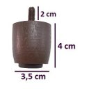 Ver imagem 2 de Kit 12 Pés para Cama Box Baú Queen ou King Jr Marrom 4cm Altura Madeira Maciça