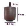 Kit 12 Pés para Cama Box Baú Queen ou King Jr Marrom 4cm Altura Madeira Maciça - 2