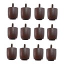 Ver imagem 1 de Kit 12 Pés para Cama Box Baú Queen ou King Jr Marrom 4cm Altura Madeira Maciça