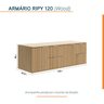 Armário para Banheiro Suspenso Ripy 120cm - 4