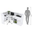 Ver imagem 5 de Balcão Caixa em L Recepção M533.b (loja, Caixa, Atendende) Mundi Moveis