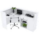 Ver imagem 1 de Balcão Caixa em L Recepção M533.b (loja, Caixa, Atendende) Mundi Moveis