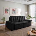 Ver imagem 3 de Sofá Cama Retrátil e Reclinável 3 Lugares 260cm Veludo Palmeira CabeCasa MadeiraOriginals