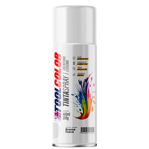 Tinta Spray Alta Performance Toolcolor Branco Fosco