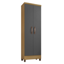 Ver imagem 5 de Kit Cômoda Sapateira 1 Porta 4 Gavetas Porto Belo Com Multiuso Cairo 2 Portas Carvalho Grafite Cliqu