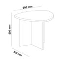 Ver imagem 7 de Kit Mesas para Sala de Estar com 1 Mesa de Centro Oval e 2 Mesas Laterais Delta Marrom
