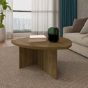 Ver imagem 2 de Kit Mesas para Sala de Estar com 1 Mesa de Centro Oval e 2 Mesas Laterais Delta Marrom