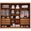 Ver imagem 2 de Guarda Roupa Casal Linea Plus 6 Portas de Bater 6 Gavetas MDF Cinamomo com Espelho 243,8cm