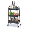 Carrinho Organizador Multiuso 3 Prateleiras Metal Preto - 2