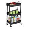 Carrinho Organizador Multiuso 3 Prateleiras Metal Preto - 4
