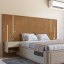 Ver imagem 2 de Conjunto Cabeceira Florença King com Led