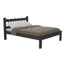 Ver imagem 1 de Cama Casal Madeira Maciça para Colchão 128/138x188cm Capri Multimóveis CR4140 Preta