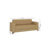 Sofá Bronze 3 Lugares Corino 191cmx83cm - 3