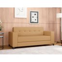 Ver imagem 1 de Sofá Bronze 3 Lugares Corino 191CMX83CM Bege