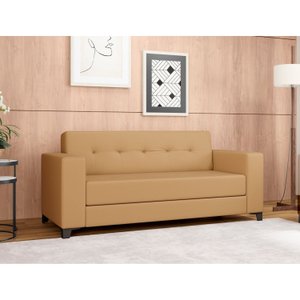 Sofá Bronze 3 Lugares Corino 191cmx83cm