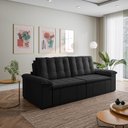 Ver imagem 3 de Sofá Cama Retrátil e Reclinável 4 Lugares 280cm Veludo Palmeira CabeCasa MadeiraOriginals