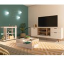 Ver imagem 1 de Conjunto Sala de Estar Rack para Tv até 60 Pol com Mesa de Centro com Espelho e Bar Móvel Espelhado