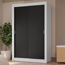 Ver imagem 1 de Guarda-roupa Solteiro 2 Portas de Correr 4 Gavetas Branco/preto Vivare Plus Madesa