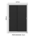 Ver imagem 4 de Guarda-roupa Solteiro 2 Portas de Correr 4 Gavetas Branco/preto Vivare Plus Madesa