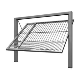 Portão Contrapeso de Aço Galvanizado com Grade Tubolar 220x240 Req: 8,7 - 2
