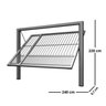Portão Contrapeso de Aço Galvanizado com Grade Tubolar 220x240 Req: 8,7 - 4