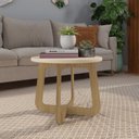 Ver imagem 3 de Conjunto Sala de Estar Rack para TV até 47 pol Lotus com Mesa de Centro e Mesa de Apoio para Pet Marrom