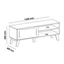Ver imagem 5 de Conjunto Sala de Estar Rack para TV até 47 pol Lotus com Mesa de Centro e Mesa de Apoio para Pet Marrom