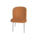 Ver imagem 3 de Kit 2 Cadeiras Sala Jantar Base Aço Cinza Elana Jvb Móveis: Terracota