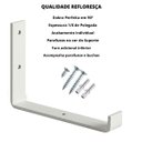 Ver imagem 6 de Prateleira Branca Industrial 80x20cm MDF com Suporte Mão Francesa de Parede Multiuso Decorativa
