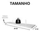 Ver imagem 4 de Prateleira Branca Industrial 80x20cm MDF com Suporte Mão Francesa de Parede Multiuso Decorativa