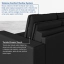 Ver imagem 6 de Sofá Cama Retrátil e Reclinável 3 Lugares 180cm Veludo Palmeira CabeCasa MadeiraOriginals